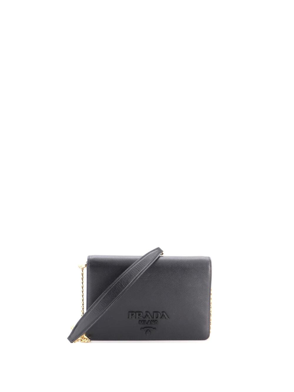 Prada Monochrome Wallet On Chain #335095P13B